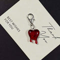Dripping Heart Lobster-Clasp Charms in Red and Black Finishes view 7