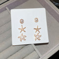 Pearl and Starfish Stud Earring Sets in Gold and Silver view 6