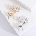 Pearl Antler Deer Brooch in Gold or Silver Tone Metal view 1