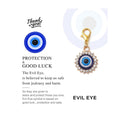 Rhinestone Evil Eye Charm with Protection Good Luck Card view 5