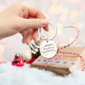 Christmas Tree Charm Merry Christmas Disc Enamel Keychain view 4