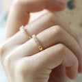 Lace-Edge Band And Three-Stone Solitaire Ring Options In Two Tones view 2