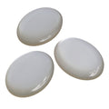 White Oval Resin Cabochons with Smooth Domed Finish view 5