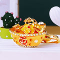 Jeweled Fortune Ingot Bowl Keychains with Four Fortune Loop Colors view 7
