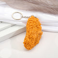 Realistic Faux Fried Chicken Split Ring Keychains in Four Styles view 1