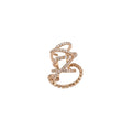 Crisscross Crystal Ear Clips in Silver and Gold Tones view 5