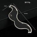 Black Enamel Mustache Charm Pendant Silver-Tone Gold-Tone view 4