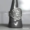 Antique Silver Stay Wild Moon Child Disc Ring Sizes 5-12 view 4