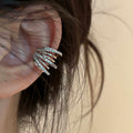 Silver Tone Crystal Wing Ear Cuff Metal Tone Jewelry view 1