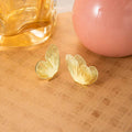Gold and Silver Layered Open Butterfly Stud Earrings view 6