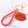 Rhinestone Lips Keychain Braided Cord Options Multi Colors view 9