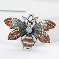 Detailed Crystal Bee Brooch in Five Rich Color Combinations view 2