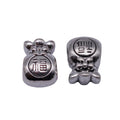 Antique Silver Metal Lucky Bag Large Hole Bead For Jewelry Making view 4