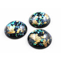 Gold Fleck Oval Resin Cabochons in Eight Color Options view 6