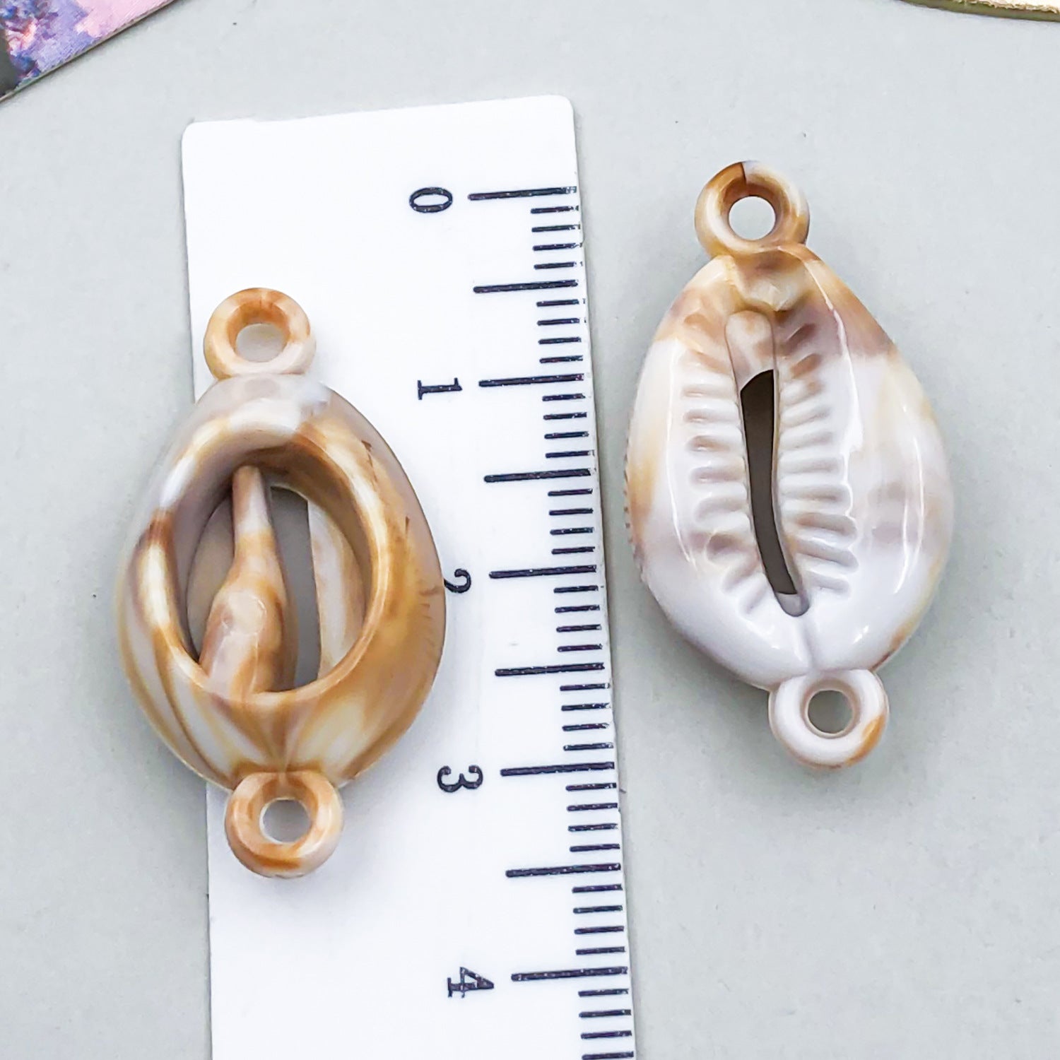Beige Acrylic Conch Shell Starfish Cloud Charm Pendant for Necklaces Bracelets Keychains