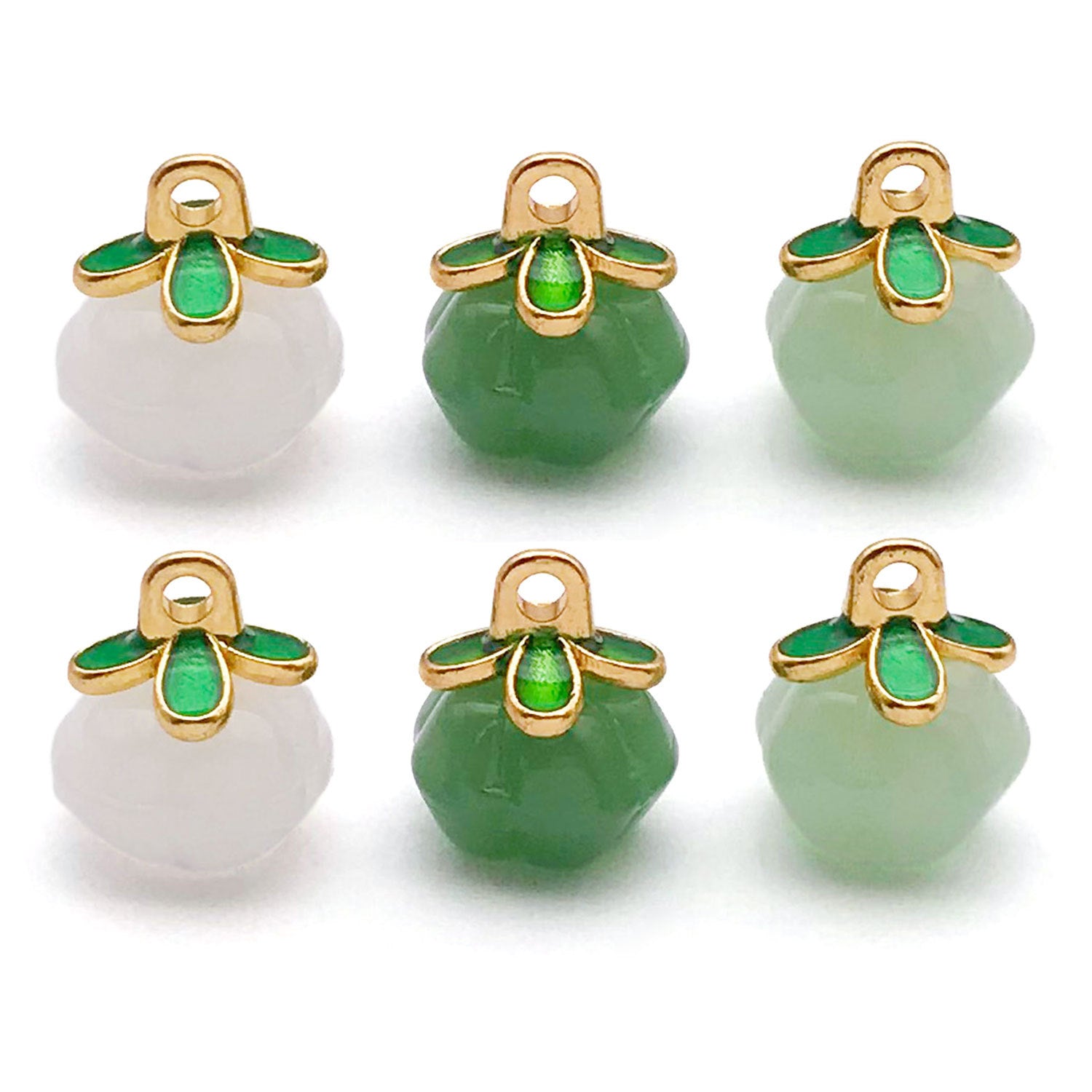 Enamel Glass Clover Enamel Charm Pendants