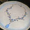 Blue Floral Necklace