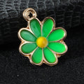Enamel Alloy Daisy Flower Charm Pendant Seven Colors view 8