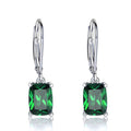 Rectangular Faceted Drop Earrings In Six Stone Colors view 10