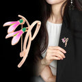 Pink Snowdrop Two Designs Metal Brooch Pin for Jackets and Lapels view 3