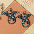 Winged Dragon Metal Charm in 6 Finishes for Jewelry Crafts view 8