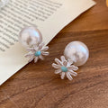 Daisy And Pearl Reversible Stud Earrings Fashion Jewelry view 6