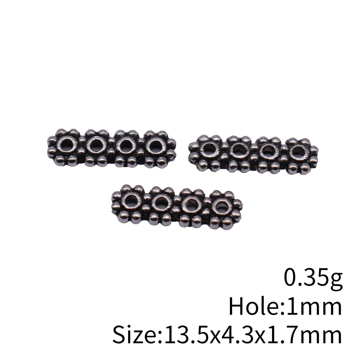 Zinc Alloy Multi Hole Spacer Beads for Bracelet Necklace DIY Jewelry Findings Making