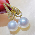 Pearl-Like Teardrop Earrings In Gold And Silver Tones view 2