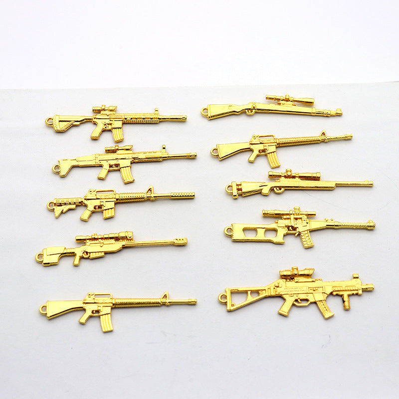 Mini Rifle Model Alloy Keychain Charm