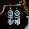 Turquoise Circle Feathers