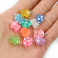 Polka Dot Mushroom Resin Charms in a Colorful Random Mix view 4