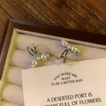 Silver Pearl Crystal Branch Ear Cuff Decorative Jewelry Design view 4