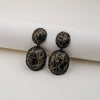 Black Crackle Ovals