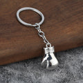 Boxing Glove Keychain in Black, Silver, and Gold Tone view 6