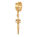 Sword Cross and Meteor Single Huggie Drop Earrings in Eight Designs view 5