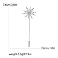 Crystal Starburst Long Pin Brooch in 2 Color Styles view 6