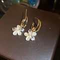 Pearl And Flower Gold Tone Earrings In Seven Styles view 4