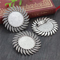 Leaf Ray 25mm Cabochon Brooch Trays in Two Finishes view 4