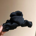 Black Fabric Flower Crystal Embellished Claw Hair Clip view 6