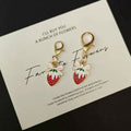 Strawberry Bow Shoe Charms with Two Gold Tone Lobster Clasps view 4