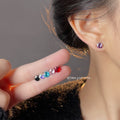 Silver Tone Screw Back Round Zircon Cartilage Studs view 3