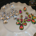 Oversized Crystal Statement Earrings in Two Colorways view 3