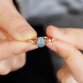 Oval Opal Moon And Star Ring In Four Color Variants view 3