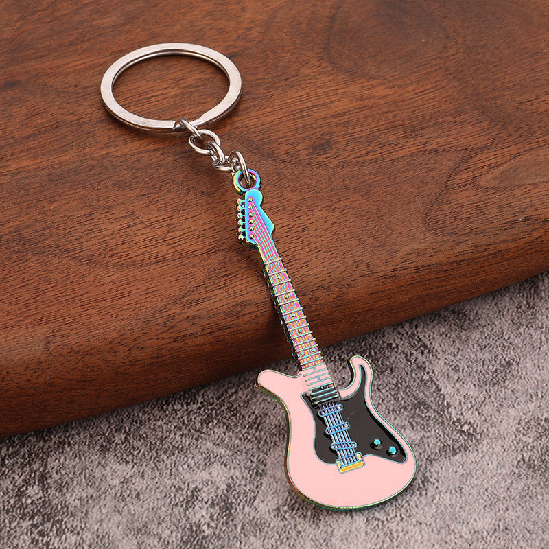 Y2K Colorful Guitar Metal Keychain Bag Charm Pendant Accessory