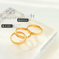 Gold Scalloped Disc Band Rings Multiple US Ring Sizes view 2