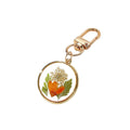 Round Resin Dried Flower Keychains Gold Clasp 8 Colors view 5