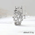 Silver Multi Bezel Bubble CZ Cluster Geometric Band Ring view 4