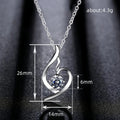 Silver Tone Swirl Heart Pendant Necklace Clear Or Purple Stone view 4