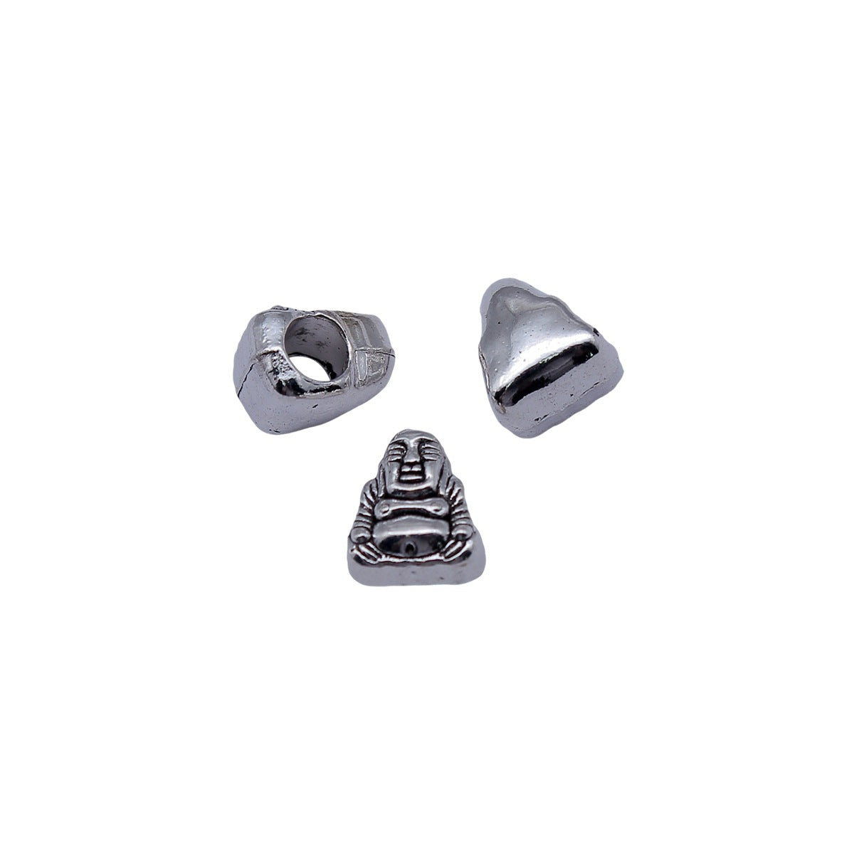 11x9.7x7.8mm 1.9g Antique Silver Zinc Alloy Buddha Large Hole Beads for Bracelet Necklace DIY