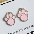 Colorful Enamel Paw Print Metal Charm in Six Colors view 7